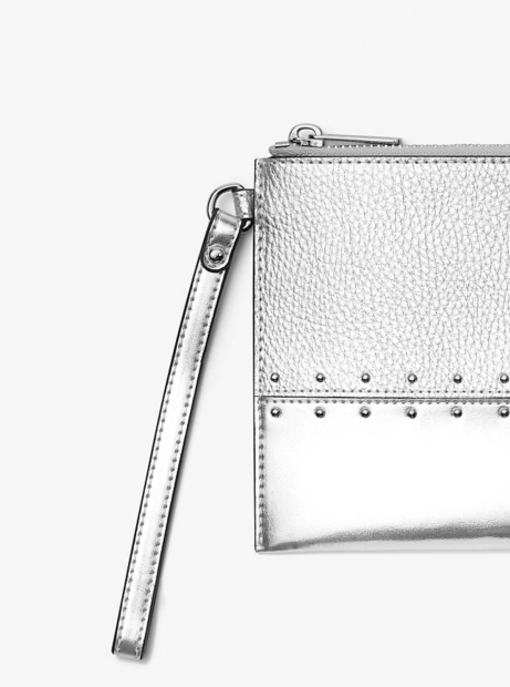 Жіноча сумка-клатч Michael Kors на блискавці в подарунковій коробці 1159835519 (Срібний One size)