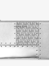 Жіноча сумка-клатч Michael Kors на блискавці в подарунковій коробці 1159835519 (Срібний One size)