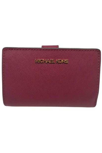 Женский кожаный кошелек Michael Kors с логотипом 1159783102 (Бордовый, One size)