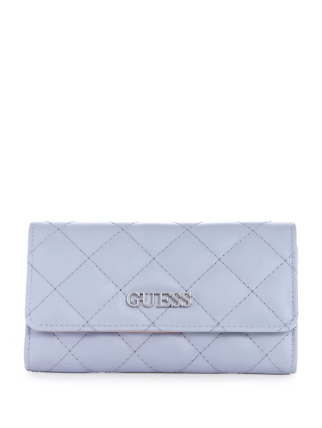 Стильный женский кошелек Guess на кнопке 1159784218 (Сиреневый, One size)