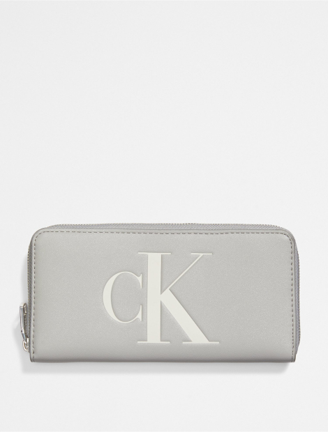 Стильный кошелек Calvin Klein с логотипом 1159785433 (Серый, One size)