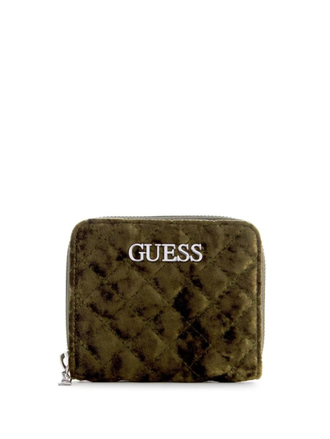 Жіночий оксамитовий гаманець Guess з логотипом оригінал 1159786340 (Зелений, One size)