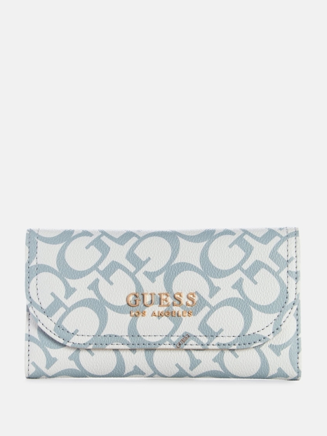 Стильний жіночий гаманець Guess на кнопці 1159793994 (Сірий, One size)