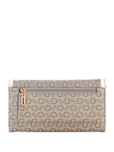 Стильный женский кошелек Guess на кнопке 1159796140 (Серый, One size)