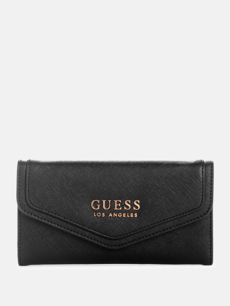 Стильний жіночий гаманець Guess на кнопці 1159796142 (Чорний, One size)