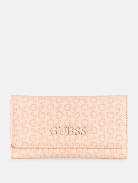 Стильний жіночий гаманець Guess на кнопці 1159797303 (Рожевий, One size)