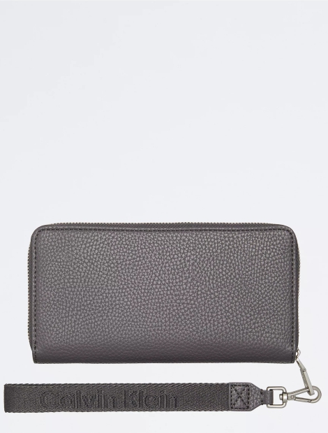 Стильный кошелек Calvin Klein с ремешком на руку 1159805587 (Серый, One size)