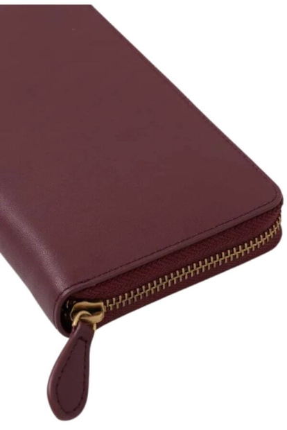 Стильный кожаный женский кошелек Pinko на молнии 1159809493 (Бордовый, One size)