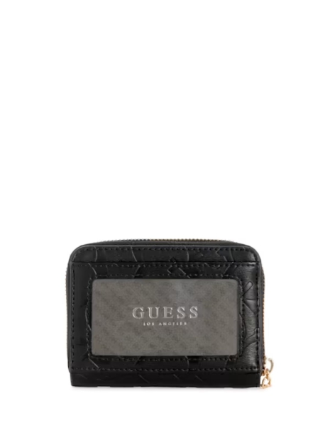 Стильный женский кошелек Guess на молнии с логотипом 1159820409 (Черный One size)