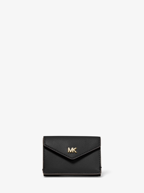 Стильный кошелек-конверт из кожи в три сложения Michael Kors в подарочной коробке 1159825625 (Черный One size)