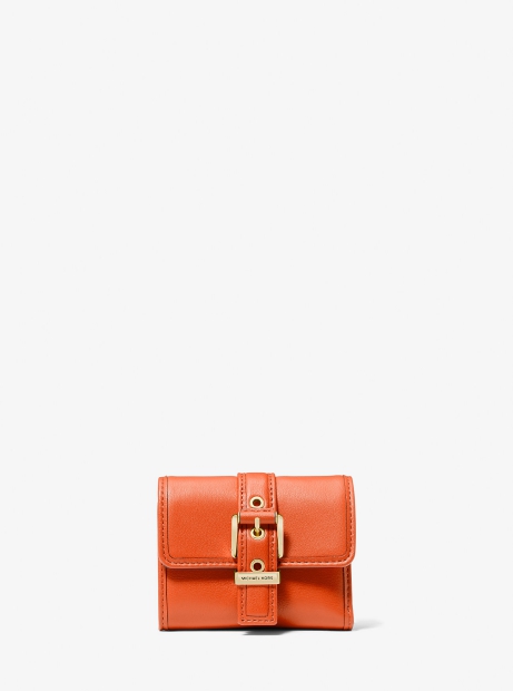Стильний шкіряний гаманець Michael Kors у подарунковій коробці 1159827954 (Помаранчевий One size)