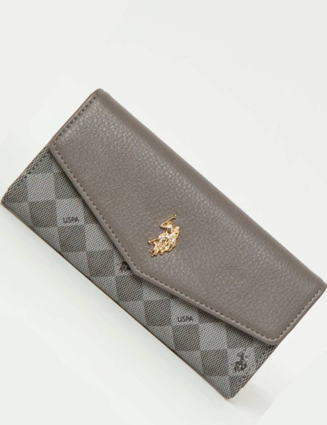 Стильный женский кошелек U.S. Polo Assn 1159831951 (Серый One size)