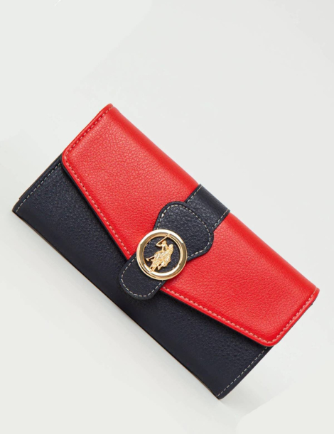 Стильный женский кошелек U.S. Polo Assn 1159831957 (Синий/Красный One size)