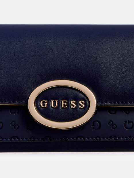 Стильный женский кошелек Guess на кнопке 1159832722 (Синий One size)