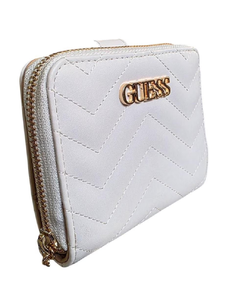 Стеганый женский кошелек Guess с логотипом 1159832737 (Белый One size)