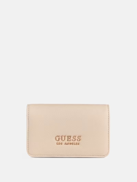 Стильний жіночий гаманець Guess на кнопці 1159834603 (Молочний One size)