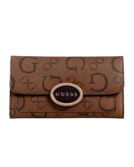 Стильний жіночий гаманець Guess з принтом 1159834608 (Коричневий One size)