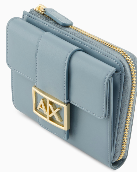 Стильний гаманець Armani Exchange з логотипом 1159834619 (Блакитний One size)