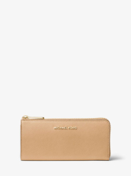 Женский кожаный кошелек Michael Kors с логотипом 1159784150 (Бежевый, One size)