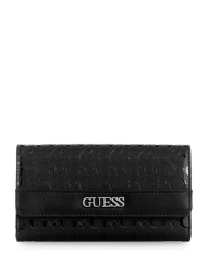 Стильный женский кошелек Guess на кнопке 1159785077 (Черный, One size)