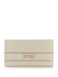 Стильный женский кошелек Guess на кнопке 1159786343 (Бежевый, One size)