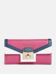 Стильный женский кошелек-клатч Guess на кнопке 1159787791 (Розовый, One size)