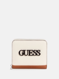 Женский мини-кошелек Guess с логотипом 1159792856 (Бежевый, One size)