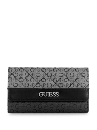 Стильный женский кошелек Guess на кнопке 1159792962 (Черный, One size)