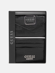 Женский подарочный набор Guess кошелек и картхолдер 1159797252 (Черный, One size)