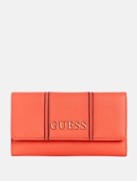 Стильный женский кошелек Guess на кнопке 1159816343 (Оранжевый One size)