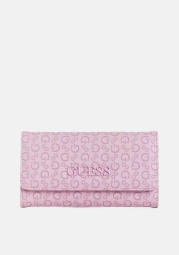 Стильный женский кошелек Guess на кнопке 1159817214 (Сиреневый One size)