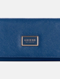 Стильный женский кошелек Guess на кнопке 1159820092 (Синий One size)