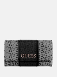 Стильный женский кошелек Guess на кнопке 1159824069 (Серый One size)