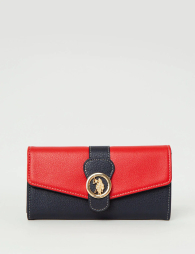 Стильный женский кошелек U.S. Polo Assn 1159831957 (Синий/Красный One size)