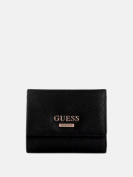 Стильный женский кошелек Guess на кнопке с логотипом 1159832702 (Черный One size)