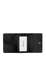 Стильный женский кошелек Guess на кнопке с логотипом 1159832702 (Черный One size)
