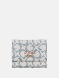 Стильный женский кошелек Guess на кнопке с логотипом 1159834092 (Серый One size)