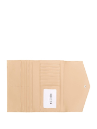 Стильный женский кошелек Guess на кнопке 1159836576 (Бежевый One size)