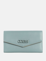 Стильный женский кошелек Guess на кнопке 1159836584 (Синий One size)