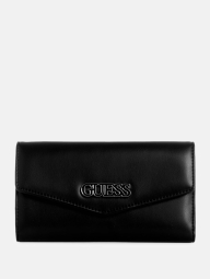 Стильний жіночий гаманець Guess на кнопці 1159836586 (Чорний One size)
