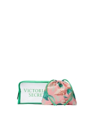 Косметичка Victoria's Secret 2 в 1 з принтом 1159809986 (Зелений, One size)