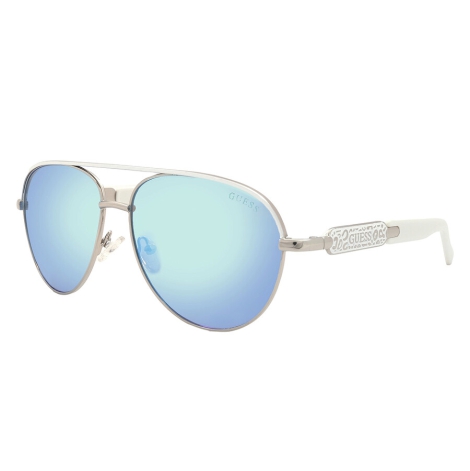 Жіночі дзеркальні сонцезахисні окуляри Pilot GUESS 1159810219 (Сріблястий, One size)
