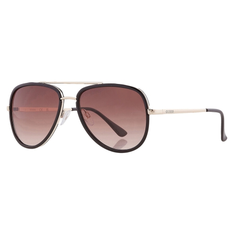 Солнцезащитные брендовые очки Pilot Guess с дымчатым градиентом 1159810276 (Черный, One size)