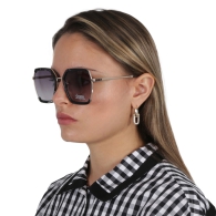 Сонцезахисні брендові окуляри Butterfly Guess з димчастим градієнтом 1159810273 (Чорний, One size)