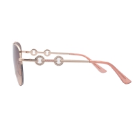 Солнцезащитные брендовые очки Pilot Guess с градиентом 1159810321 (Коричневый, One size)