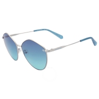 Женские солнцезащитные очки овальные Calvin Klein Light Blue 1159810819 (Голубой, One size)