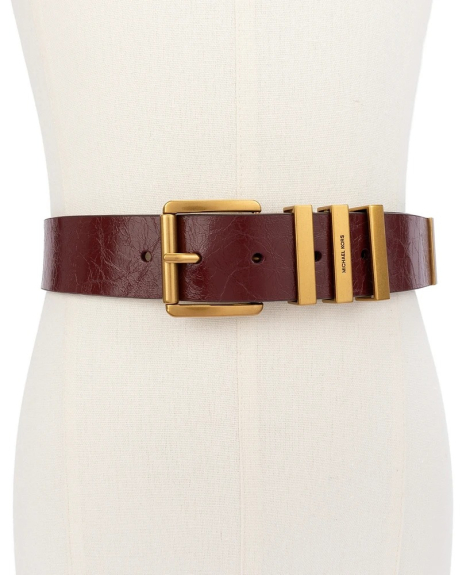 Женский кожаный ремень Michael Kors 1159832207 (Бордовый S)