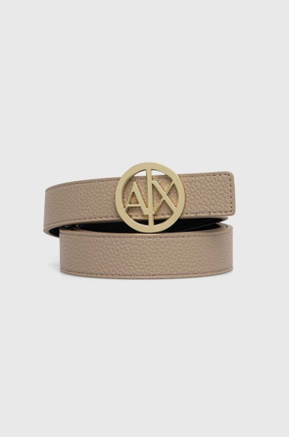 Ремінь жіночий Armani Exchange з логотипом 1159834718 (Бежевий 32)
