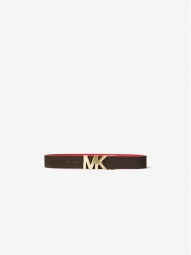 Женский кожаный двусторонний ремень Michael Kors с логотипом 1159787705 (Коричневый/Красный, S)