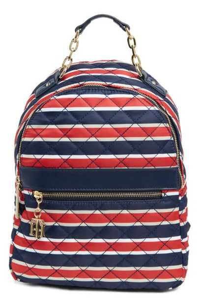 Женский рюкзак Tommy Hilfiger на молнии 1159772683 (Синий/Красный, One Size)